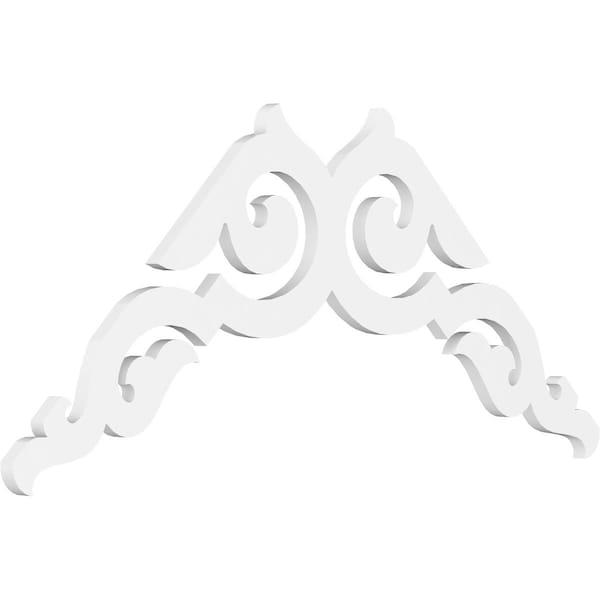 Ekena Millwork Pitch Rotherham Architectural Grade PVC Gable Pediment, 48"W x 24"H x 1"P (12/12) GPP048X024X100ROT - main